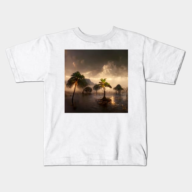 Tropical island #3 Kids T-Shirt by endage